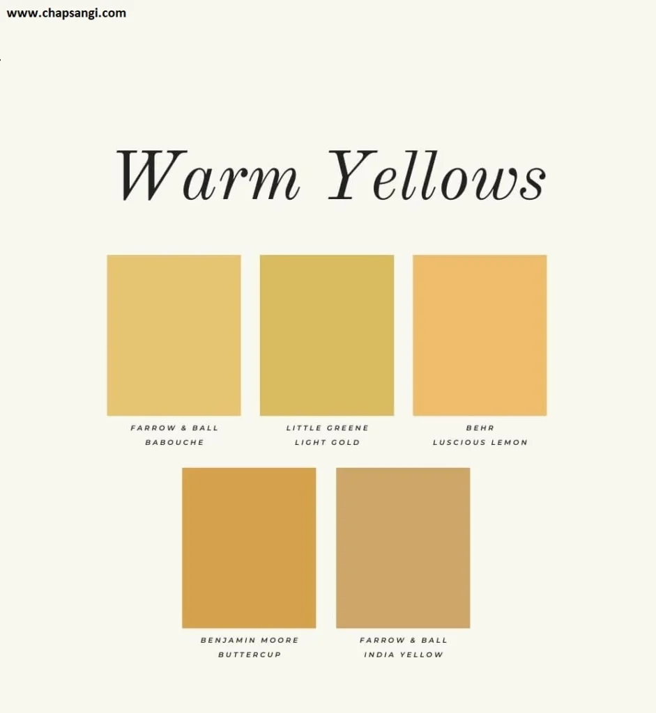 رنگ زرد گرم مورد استفاده در طراحی و پرینت رنگی - چاپ سنگی