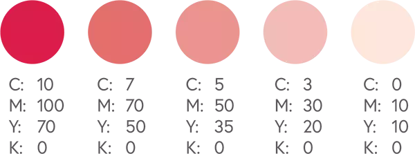چارت انواع رنگ صورتی CMYK 4 - چاپ سنگی