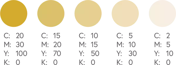 چارت انواع رنگ زرد و سبز CMYK 2 - چاپ سنگی