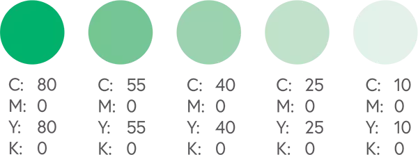 چارت انواع رنگ زرد و سبز CMYK 7 - چاپ سنگی