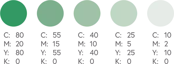 چارت انواع رنگ زرد و سبز CMYK 8 - چاپ سنگی