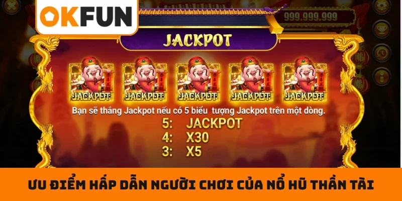 Ưu điểm hấp dẫn người chơi của nổ hũ Thần Tài